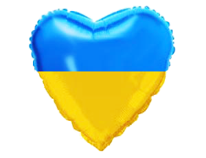 

Серце фольговане 18" з мал. Український прапор СИНЬО-ЖОВТИЙ, Желтый