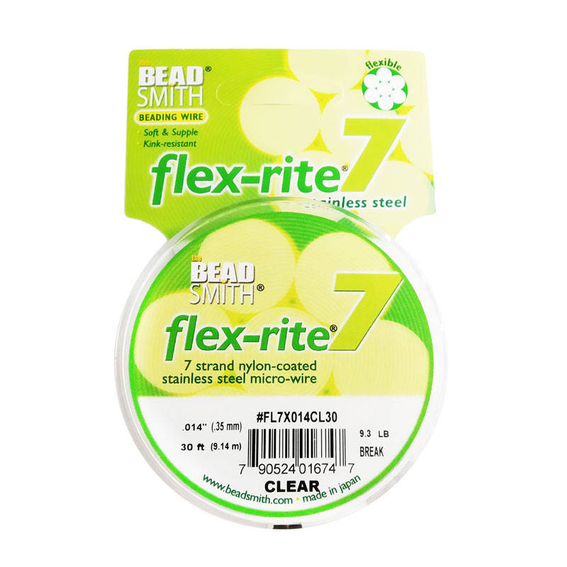 

Тросик ювелирный FLEX-RITE 7, Clear, толщина 0.35 мм, 30 футов (9,14 м)