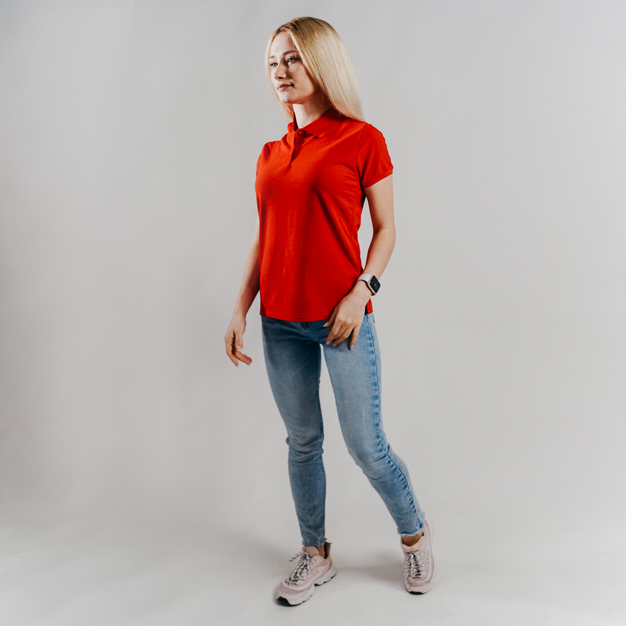 

Женское поло 65/35 Красное Fruit of the loom 063212040 M, Красный