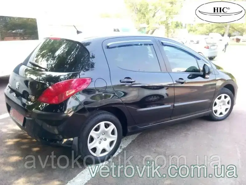 

Ветровики на Пежо 308 с 2007 хэтчбек Хик накладные