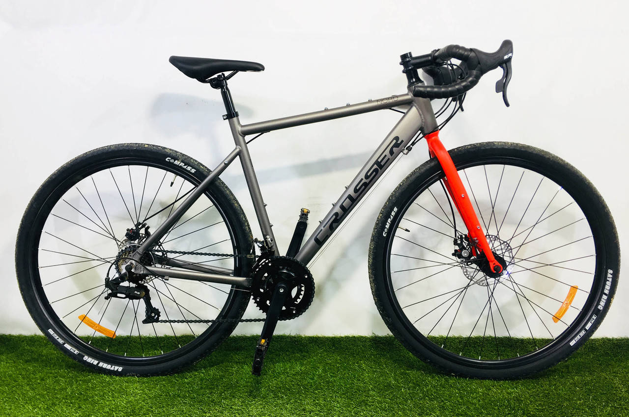 

Велосипед Crosser Gravel NORD 28" рама 21, 2021 серо-красный