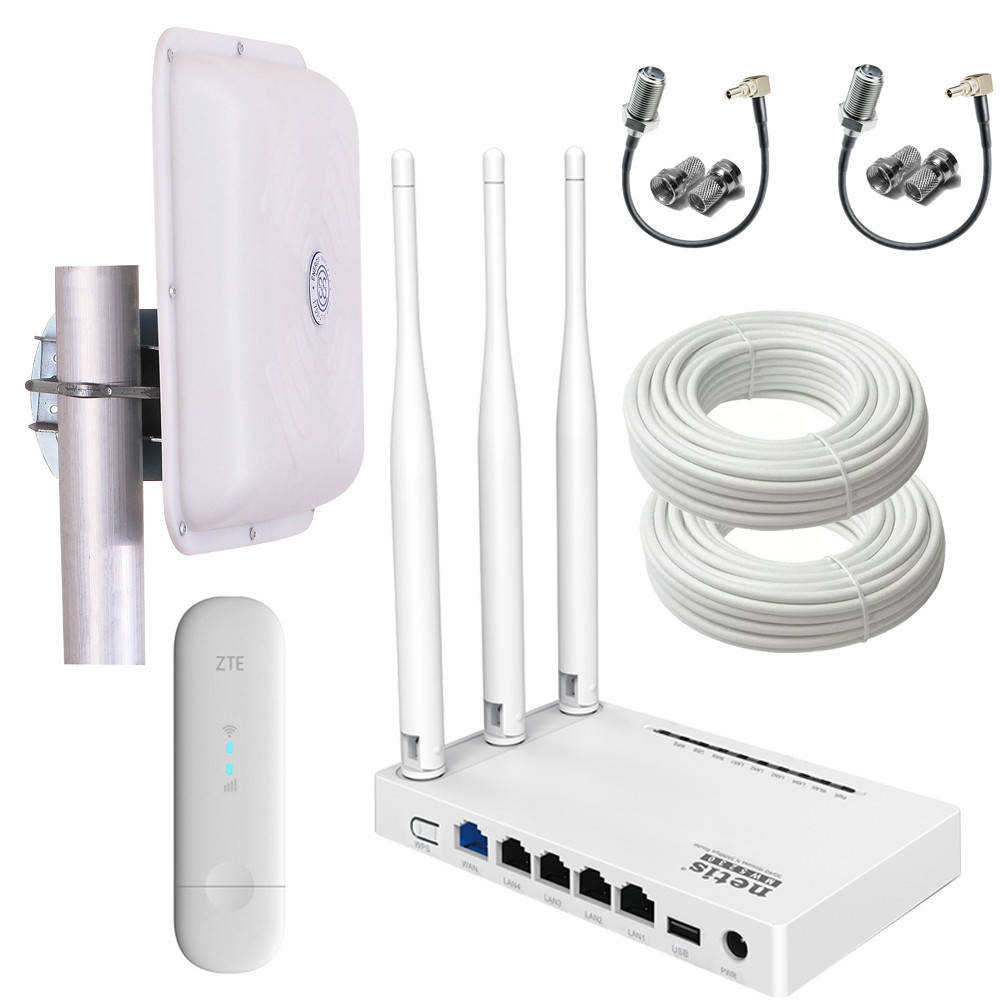 

Готовый комплект для подключения 4G интернета 100% оригинал "MIMO 2 × 15"