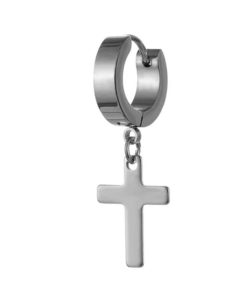 

Серьга Кольцо Крест Серебро 30х10мм 1 шт