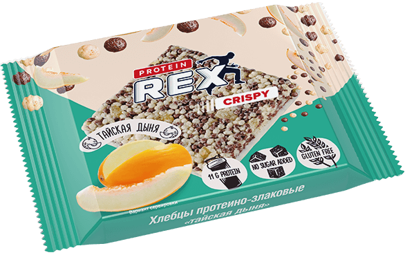

Протеиновый злаковый хлебец ProteinRex "Тайская Дыня" (55 грамм)
