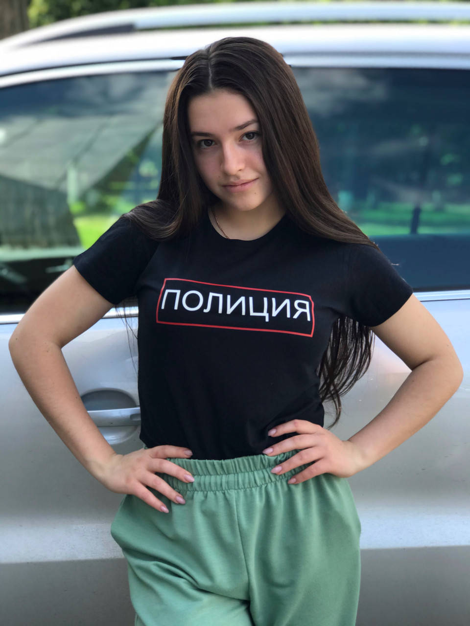 

Женская футболка unisex "Полиция\ Поліція"., Черный