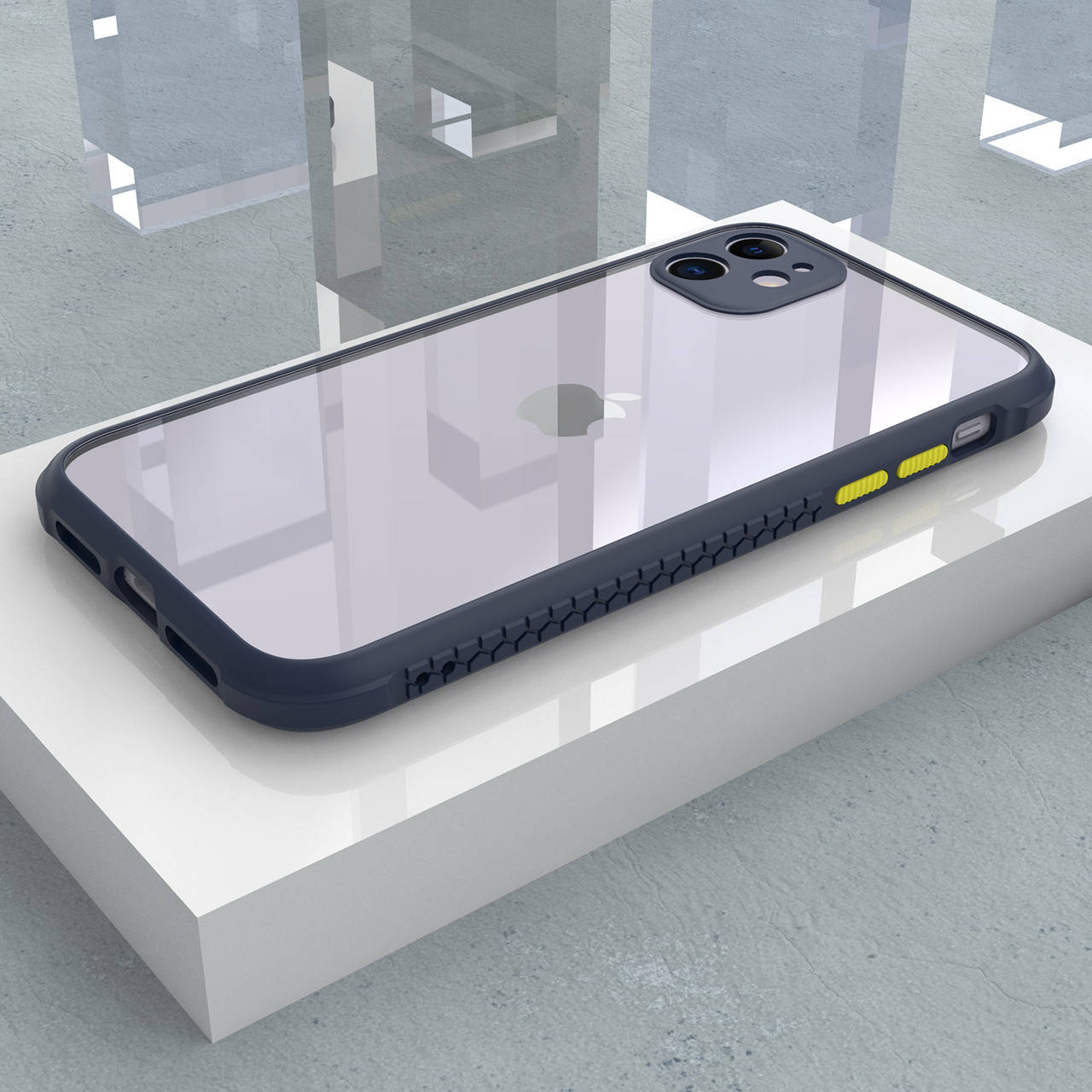 

Противоударный чехол для iPhone 11 Синий Прозрачный