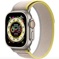 Apple Watch Ultra GPS + Cellular 49mm Titanium Case with Yellow/Beige Trail Loop - M/L (MQF23/MQFU3/MQFE3)