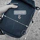 Чорна чоловіча тактична сумка через плече STORMBAG із тканини А, фото 7