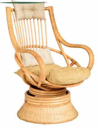 Плетене крісло-гойдалка Cruzo Бока натуральний ротанг