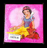 Святкові серветки з малюнком Принцеси 33х33 см, сервірувальні серветки Мультгерої 20 шт, фото 2