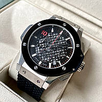 Наручные часы Hublot Big Bang 10th Anniversary AAA мужские кварцевые с хронографом на каучуковом ремешке