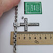 Срібний комплект ланцюжок Струмок з хрестиком Срібло 925 проба, фото 5