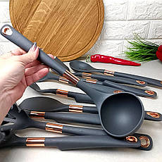 Кухонне приладдя 11 предметів графітового кольору Kitchen Set, фото 3
