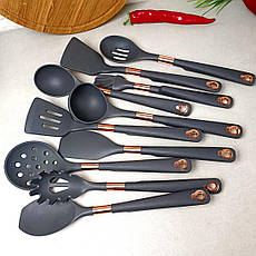 Кухонне приладдя 11 предметів графітового кольору Kitchen Set, фото 4