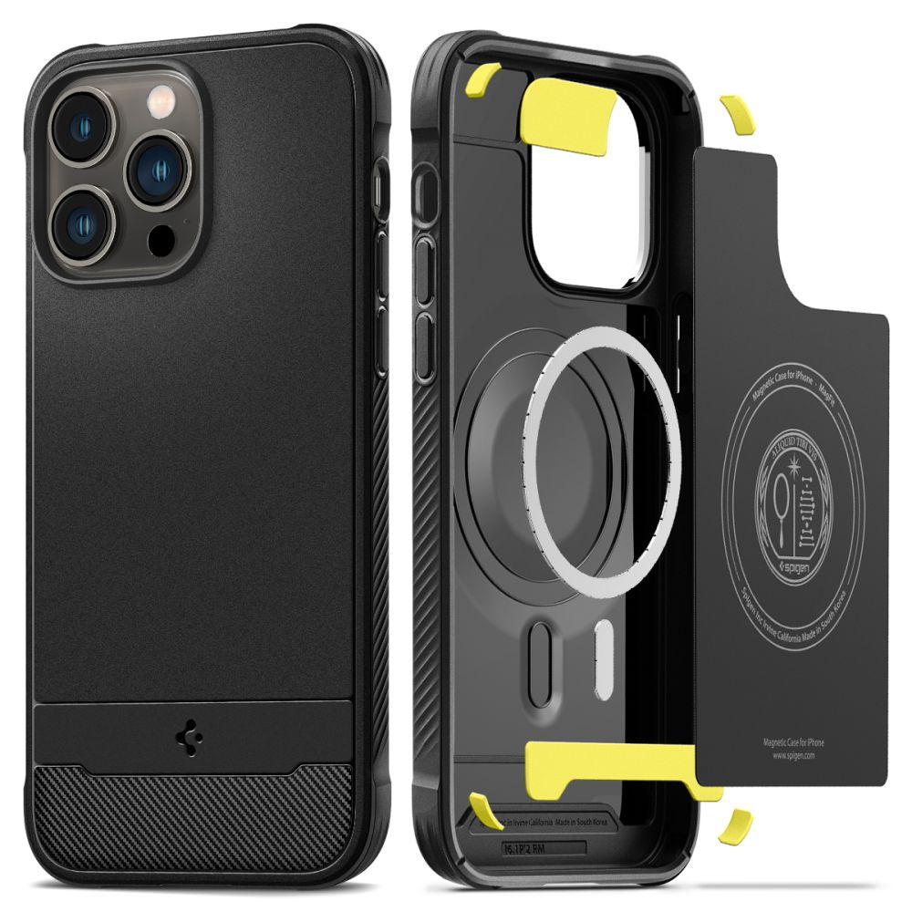 Чохол Spigen для iPhone 14 Pro — Rugged Armor MAG (сумісний з MagSafe) Black (ACS04956)
