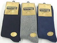Мужские высокие шерстяные носки с махрой Marjinal однотонные размер 40-45 6 пар/уп микс цветов