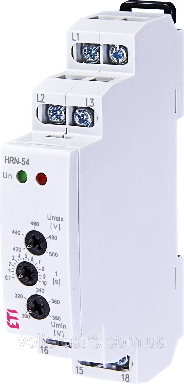 Реле контролю напруги в 3-фазних мережах HRN-54 AC 3x400