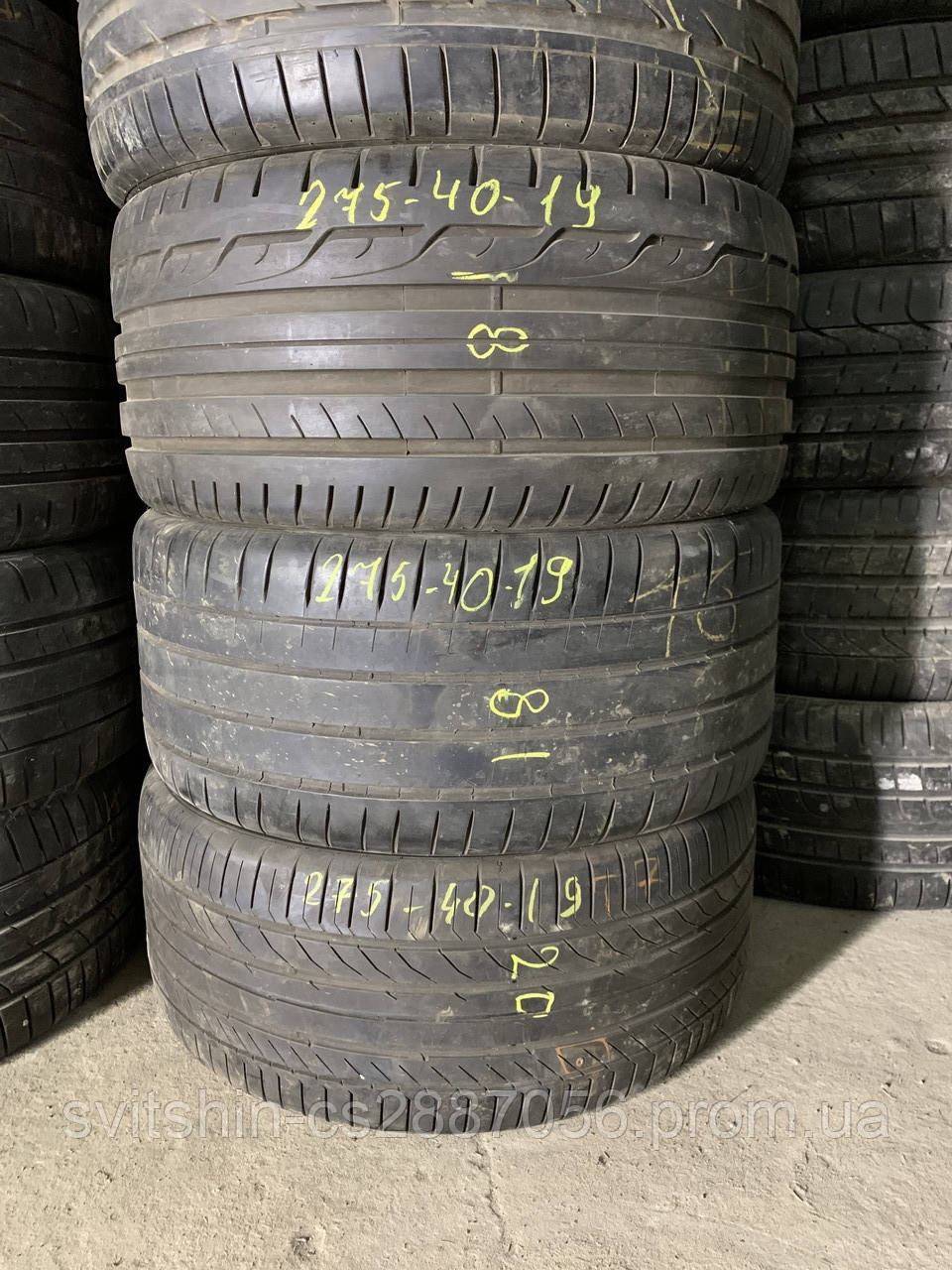 Ропаровки 275/40R19 Continental, Pirelli, Dunlop в асортименті