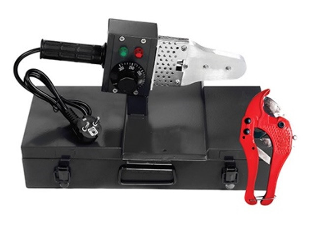 Паяльник для пластикових труб VORSKLA ПМЗ 1,2/3S В комплекті відрізні ножиці для труб, фото 1