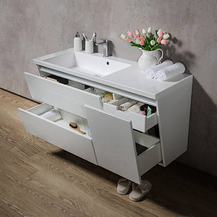 Тумба з умивальником Fancy Marble Cyprus 1250 (ШН-Peggy 1250) (Білий), фото 2