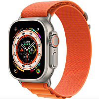 Смарт-часы Apple Watch Ultra GPS + Cellular 49mm Titanium Case with Orange Alpine Loop - M (MQEU3/MQFL3)