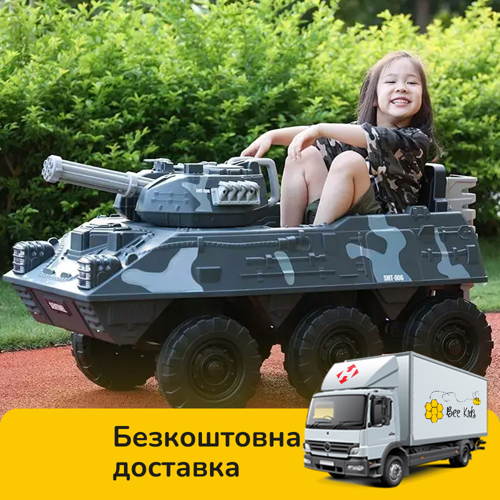 Дитячий електромобіль Bambi Racer (4 мотори по 35W, USB, MP3) M 4862BR-11 Сірий, фото 1