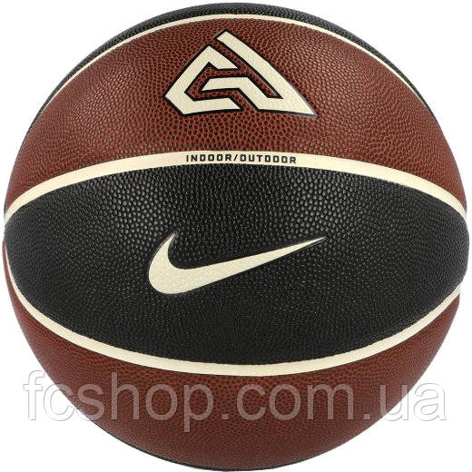 М'яч баскетбольний Nike All Court 8P 2.0 N.100.4138.812.07 G Antetokounmpo Deflated Size 7 Amber, Коричневий,