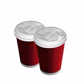 Стакан гофр. 175 мл червоний SC (25шт/уп|750шт/ящ)