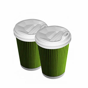 Стакан гофрований 110 мл Зелений