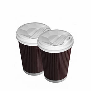 Стакан гофрований 175 мл Коричневий