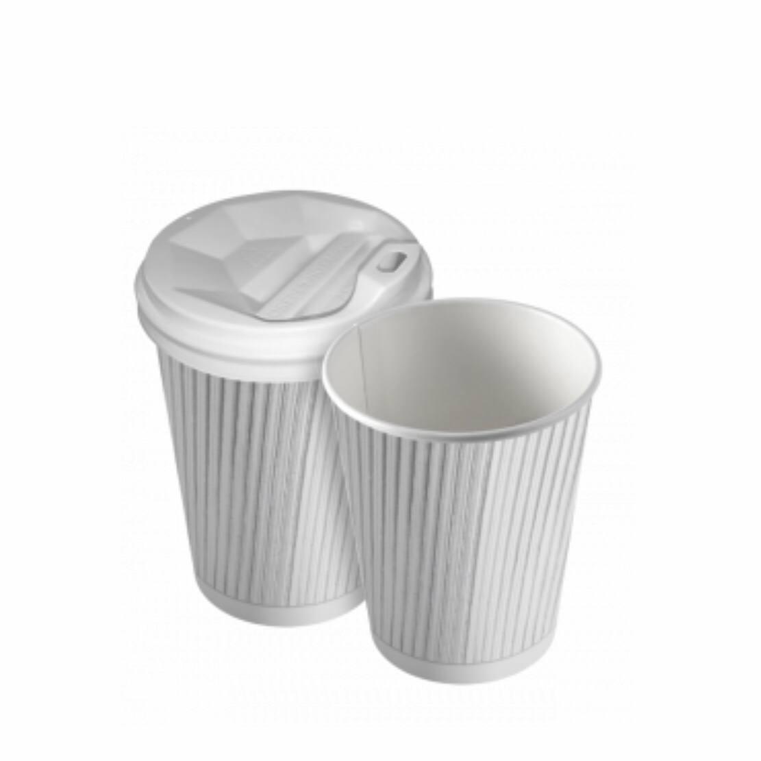Стакан гофрований 175 мл Білий, фото 1