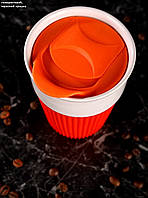Термо чашка.Оранжевая