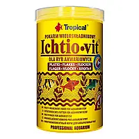 Сухой корм для аквариумных рыб Tropical в хлопьях «Ichtio-Vit» 1 л (для всех аквариумных рыб)