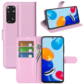 Чохол-книжка Litchie Wallet для Xiaomi Redmi Note 11 / Note 11S Light Pink