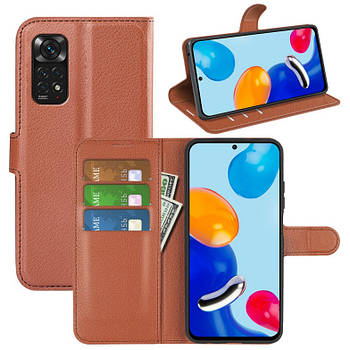 Чохол-книжка Litchie Wallet для Xiaomi Redmi Note 11 / Note 11S Brown
