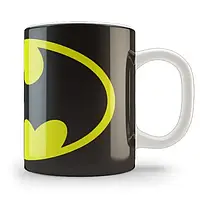 Кружка GeekLand белая Бэтмен Batman Бэтмен желтый знак BM.02.068