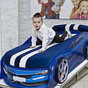 Дитяче ліжечко машина BMW Turbo синє, фото 2
