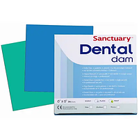 Коффердам латексный Sanctuary Dental Dam 152х152 мм, 36 шт (голубой, без запаха)