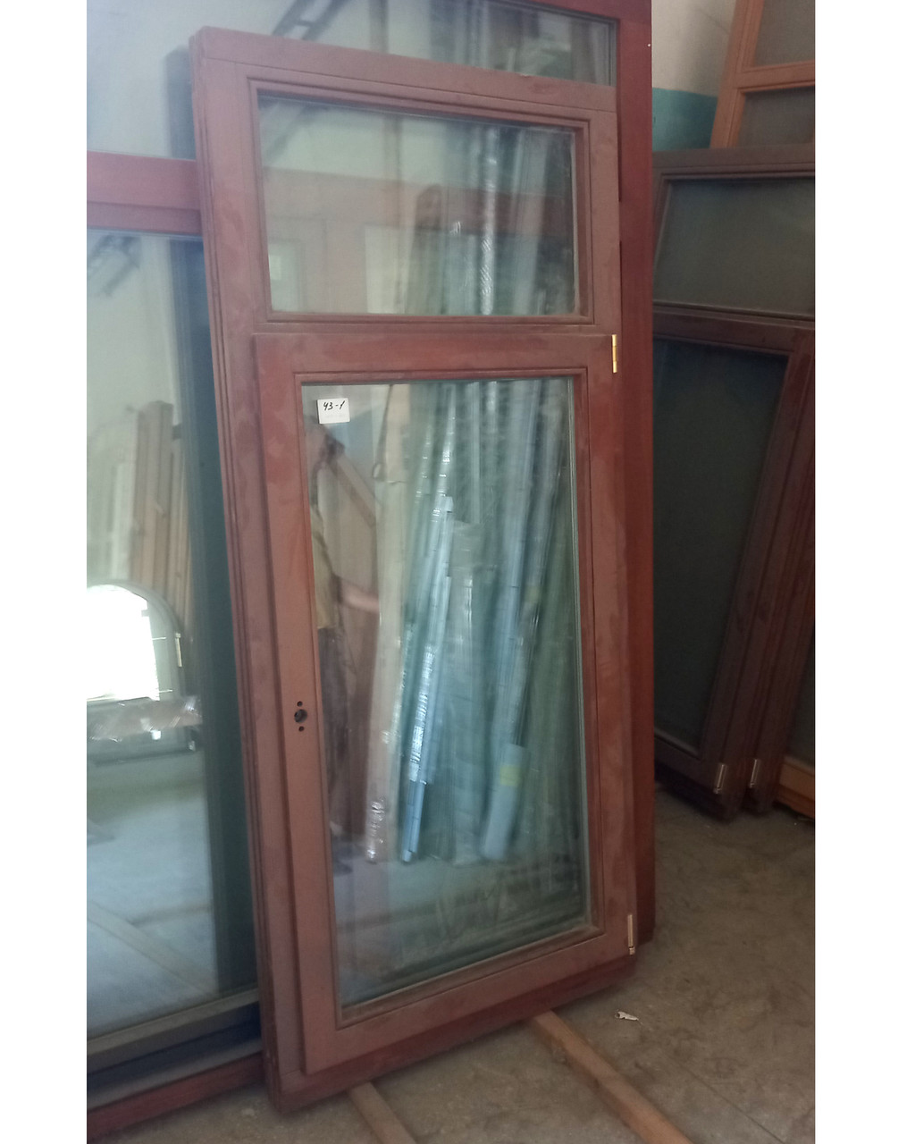 Вікно з фрамугою соснове 820х1780, фото 1