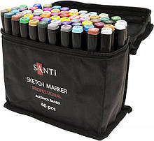 Набір маркерів "Santi" 60шт 390600 спиртові, у сумці, шт