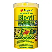 Сухой корм для аквариумных рыб Tropical в хлопьях «Bio-Vit» 1 л (для травоядных рыб)