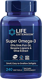 Супер омега-3 (Super Omega-3) Life Extension, 240 капсул