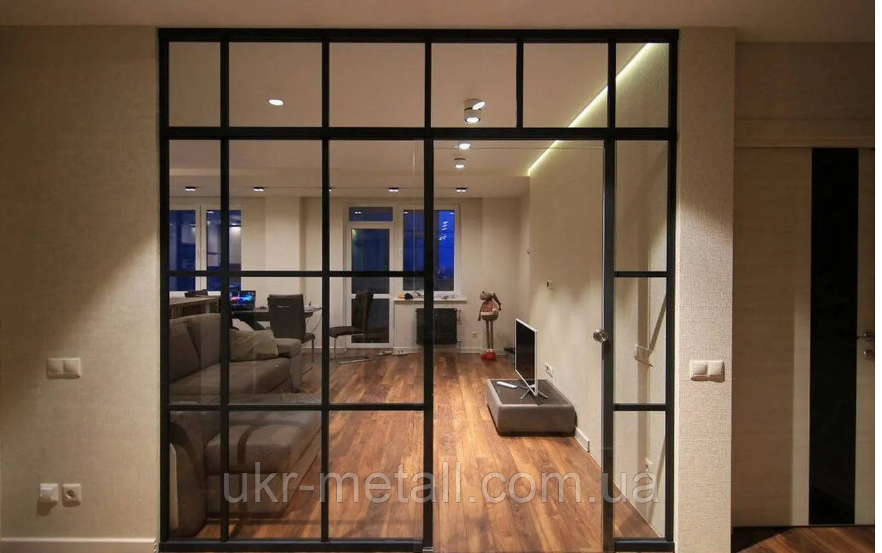 Двері та Перегородки з металу та скла, фото 1