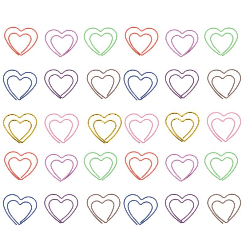 Скрепка фигурная Сердце разноцветная - фото 1 - id-p1683776536