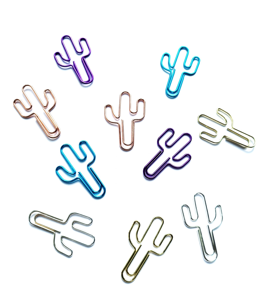 Скріпка фігурна Кактус різнокольорова, фото 1