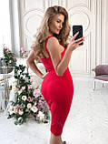 Плаття жіноче по фігурі Люкс червоне (різні кольори) XS S M L, фото 4