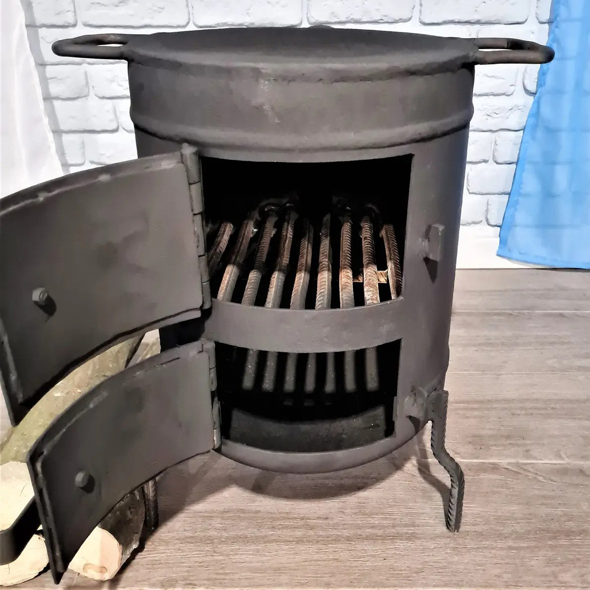 Буржуйка Печь Хозяюшка Металл 5 Мм с Варочной Поверхностью для ...