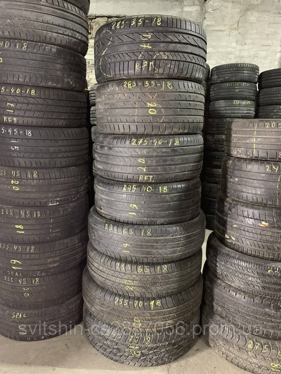 Розпаровки 285/35R18 Bridgestone, Continental, Pirelli в асортименті