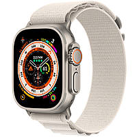 Смарт-часы Apple Watch Ultra GPS + Cellular 49mm Titanium Case with Starlight Alpine Loop, M (MQF03/MQFR3)