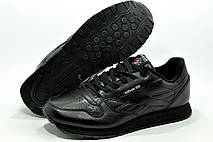 Кросівки Reebok Classic Leather чорні (Рибок), фото 5